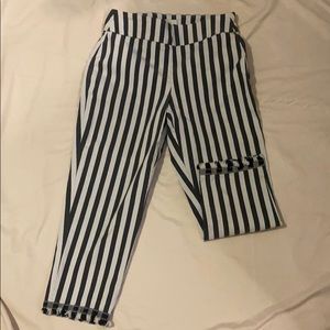 Striped Crop Pants